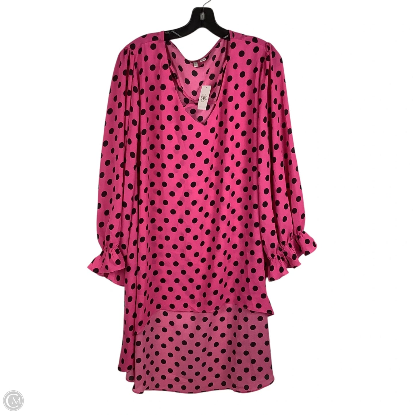 Top Long Sleeve By Cato In Polkadot Pattern, Size: 3x (26/28)