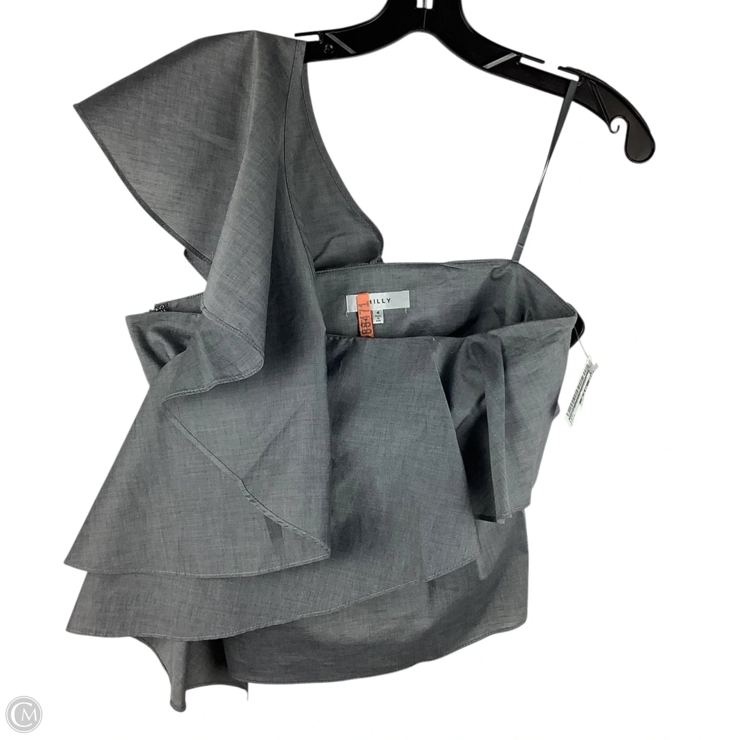 Top Sleeveless Designer By Milly In Grey, Size: 4/S