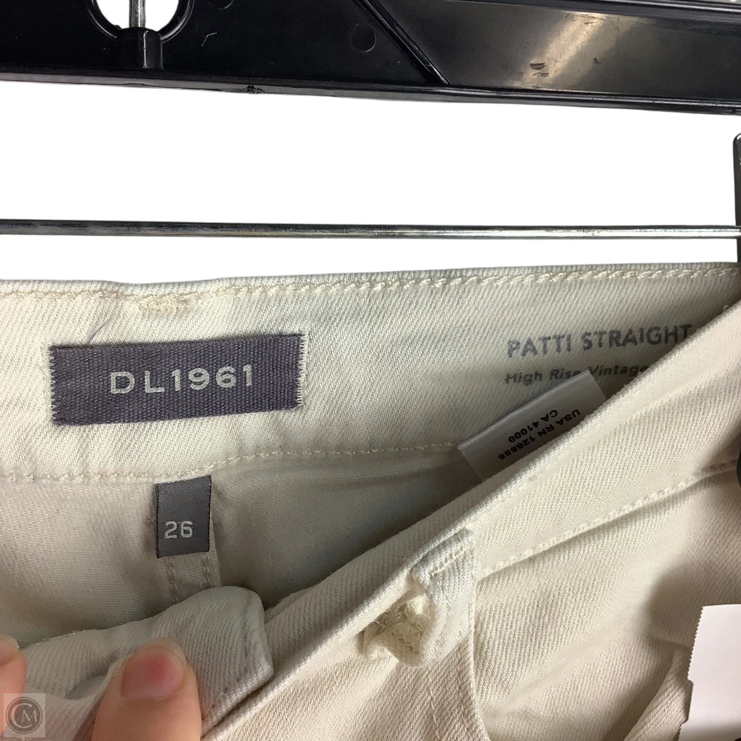 Jeans Straight By Dl1961 In Cream Denim, Size: 2/26