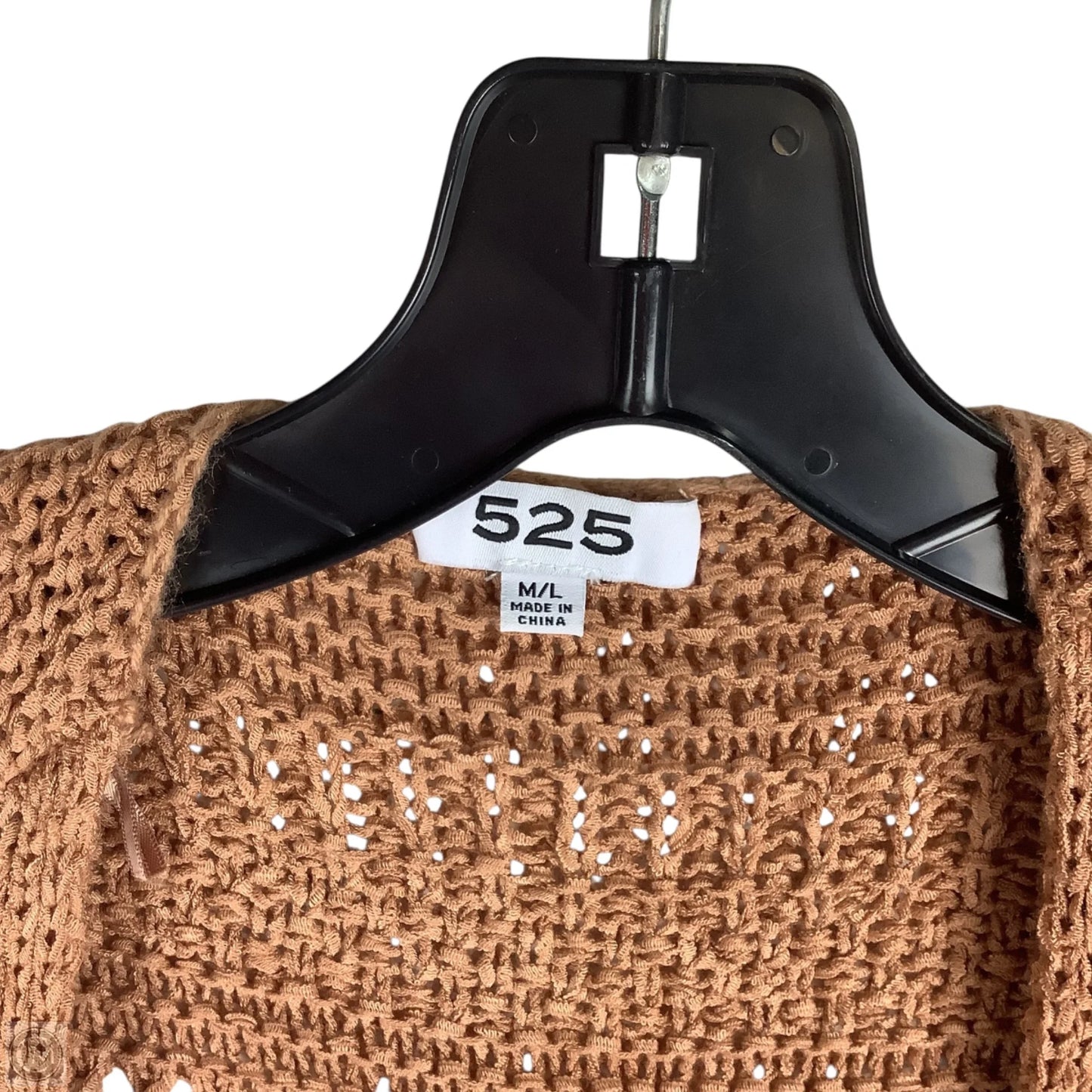 Sweater Cardigan By 525 In Brown, Size: M (M/L)