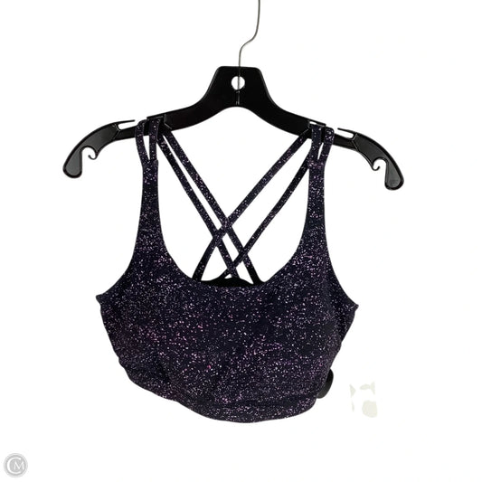Athletic Bra By Lululemon In Black & Purple, Size: 12