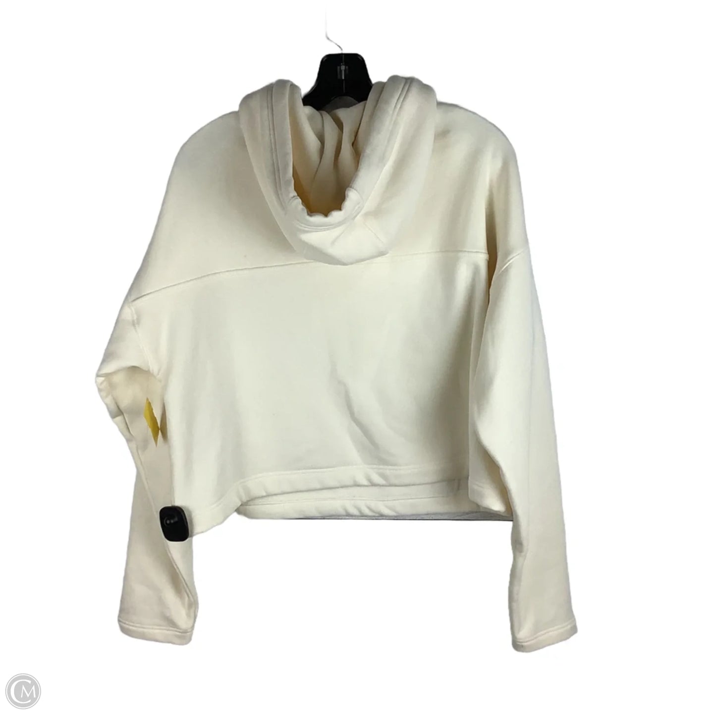 Athletic Sweatshirt Hoodie By Mono B In Cream, Size: L