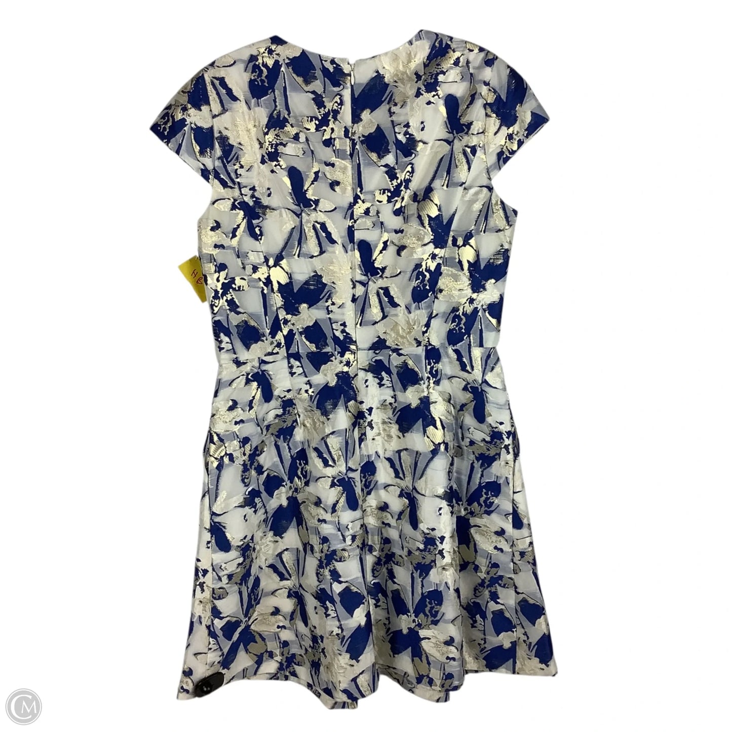 Dress Party Short By Vince Camuto In Blue & Cream, Size: 10