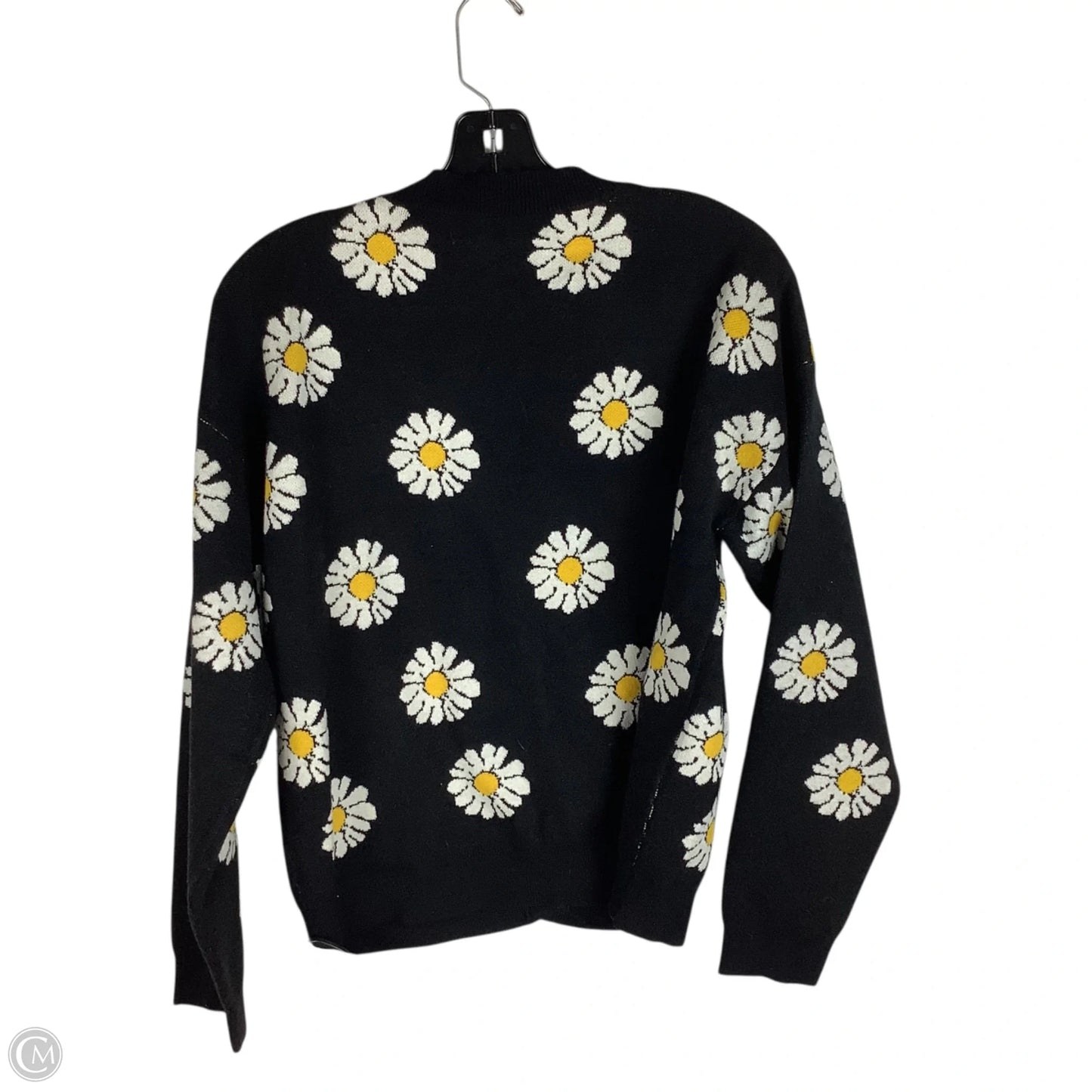 Sweater Cardigan By Clothes Mentor In Floral Print, Size: M