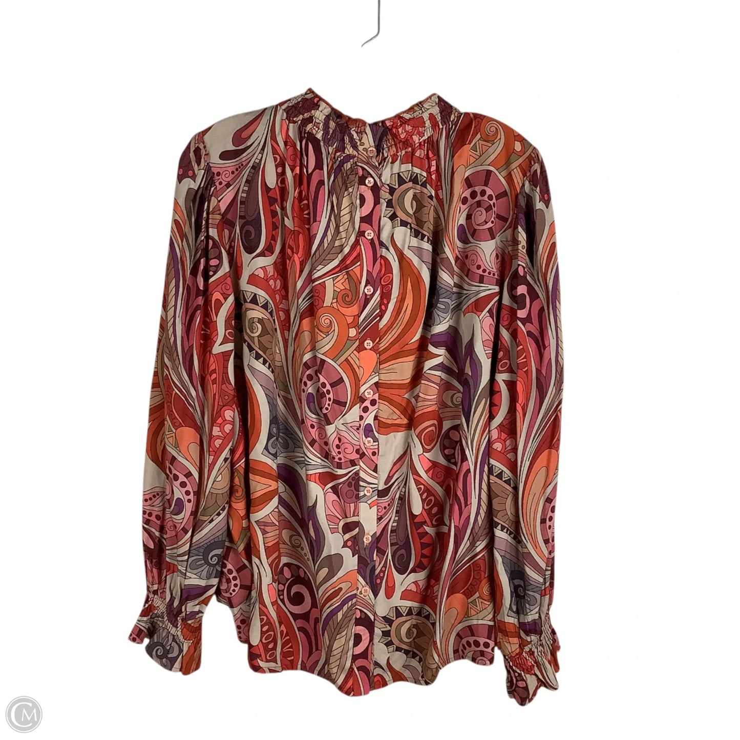 Top Long Sleeve By Tolani In Paisley Print, Size: L