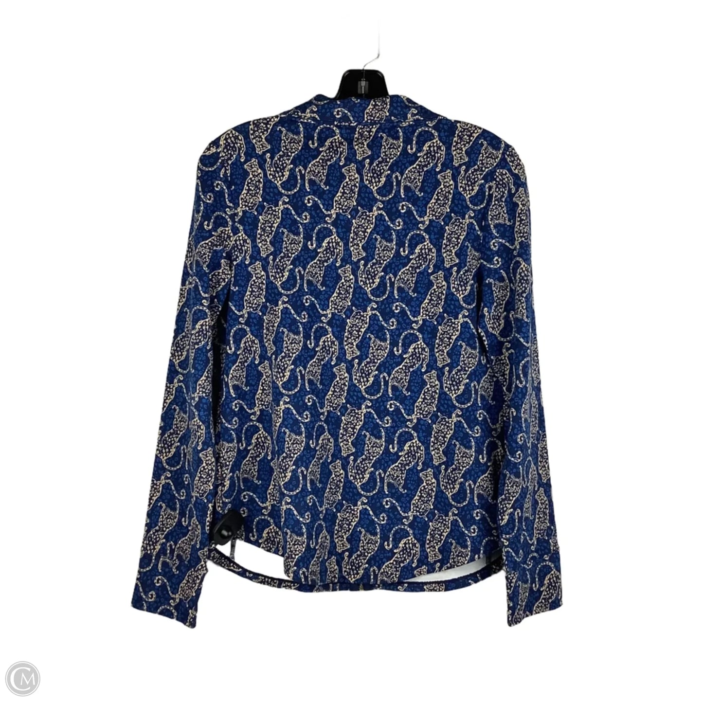 Jacket Designer By Lilly Pulitzer In Blue & Cream, Size: Xs