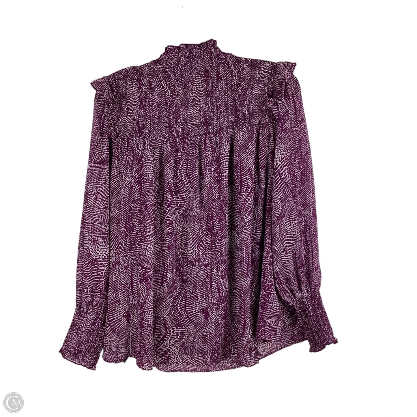 Top Long Sleeve By Terra & Sky In Purple, Size: 1x