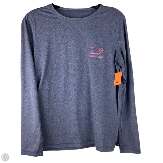 Athletic Top Long Sleeve Crewneck By Vineyard Vines In Navy, Size: S
