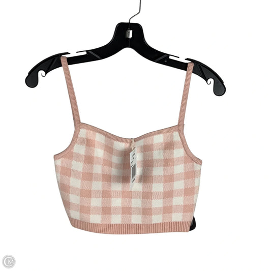 Top Sleeveless By Lspace In Pink & White, Size: M