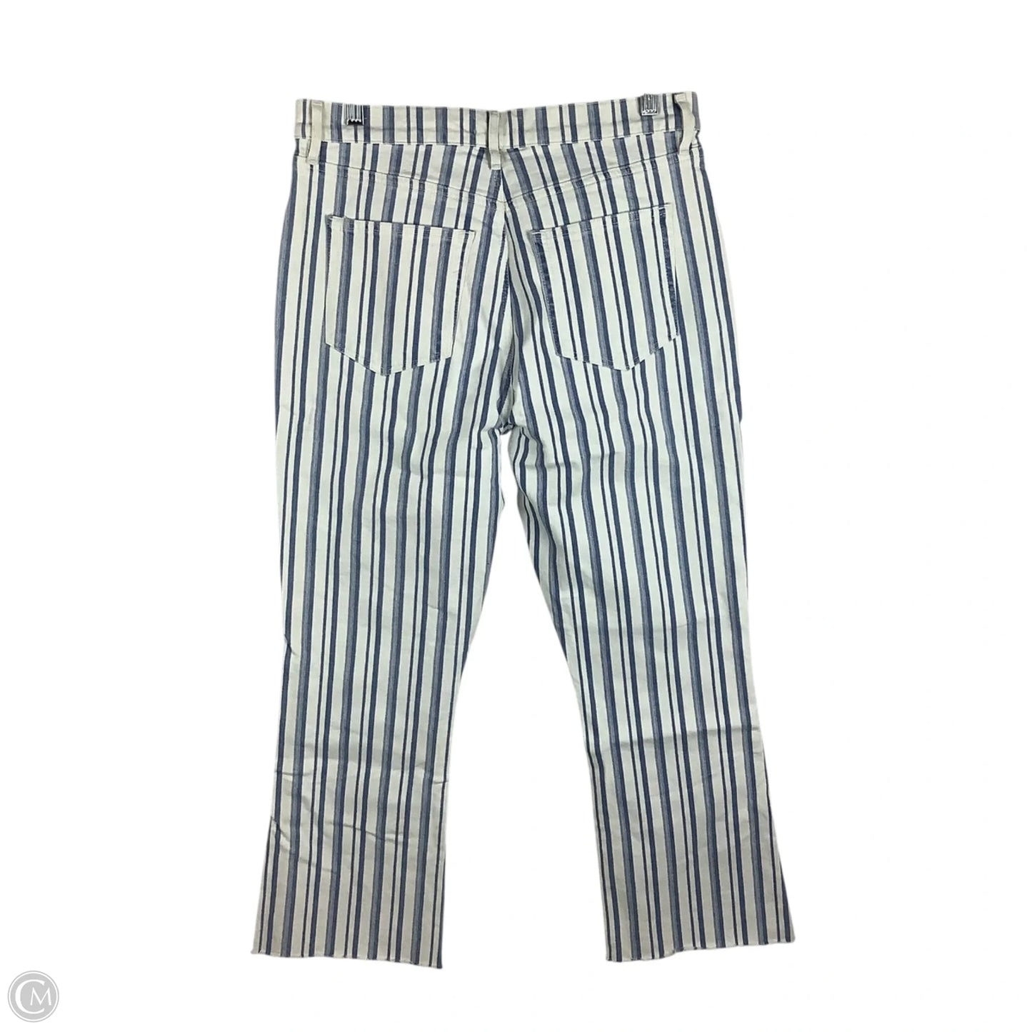 Jeans Flared By Loft In Striped Pattern, Size: 8