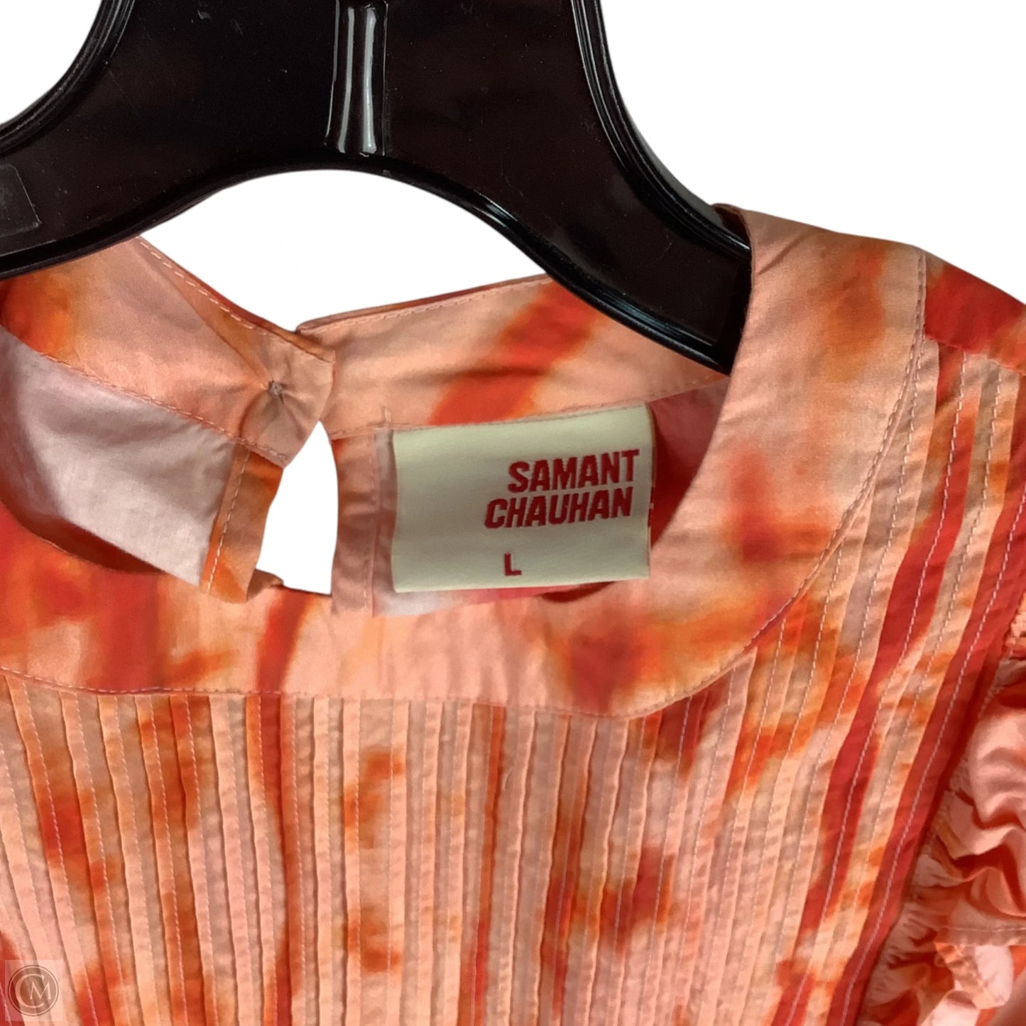 Top Long Sleeve By Cmc In Orange, Size: L