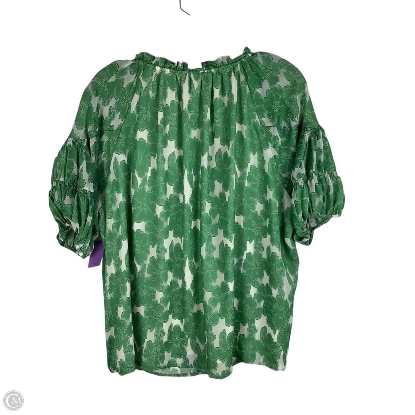 Top Short Sleeve By Current Air In Green, Size: S
