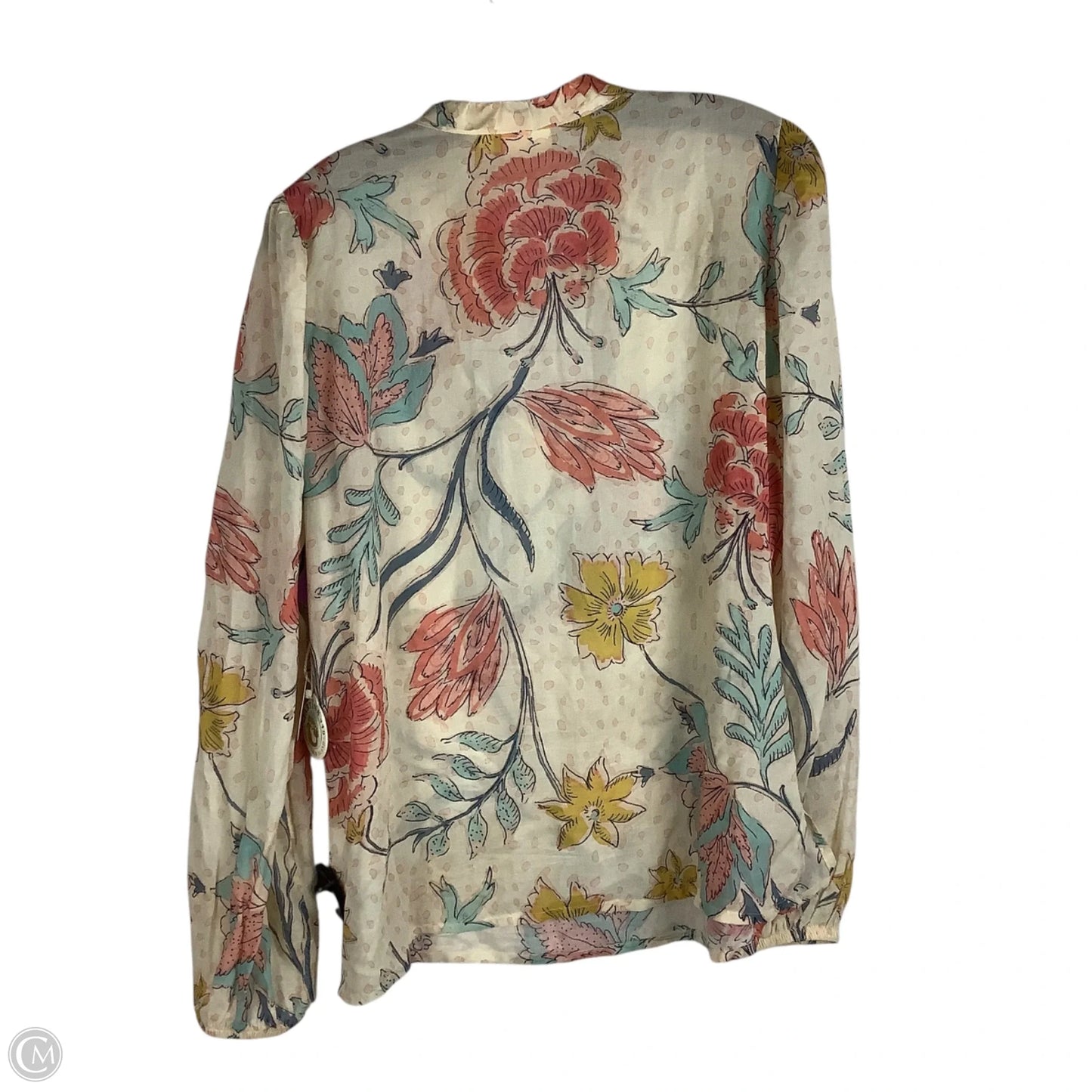 Top Long Sleeve By Spartina In Floral Print, Size: L
