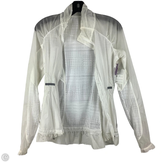 Athletic Jacket By Lululemon In White Size 2