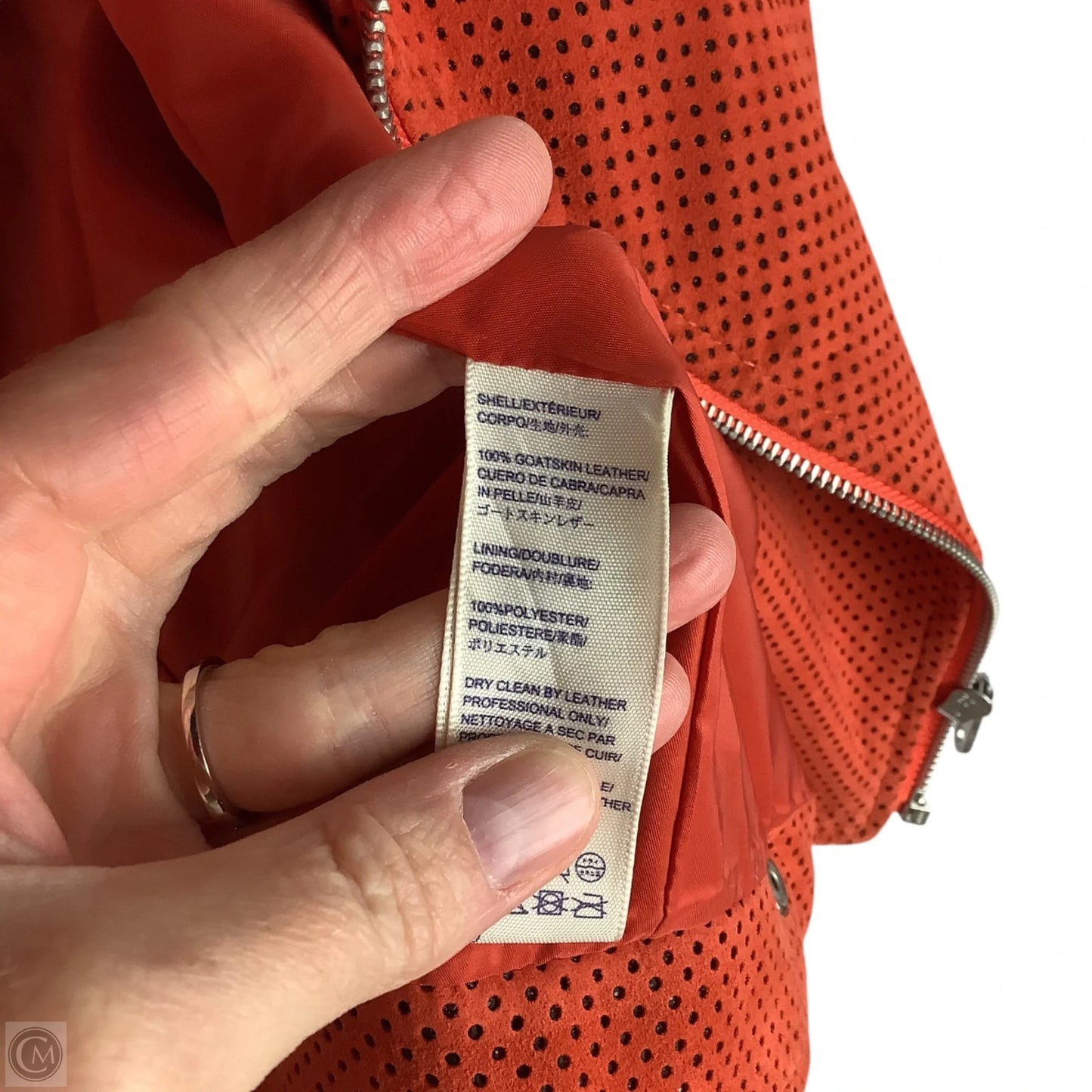 Jacket Designer By Rebecca Minkoff In Orange, Size: M