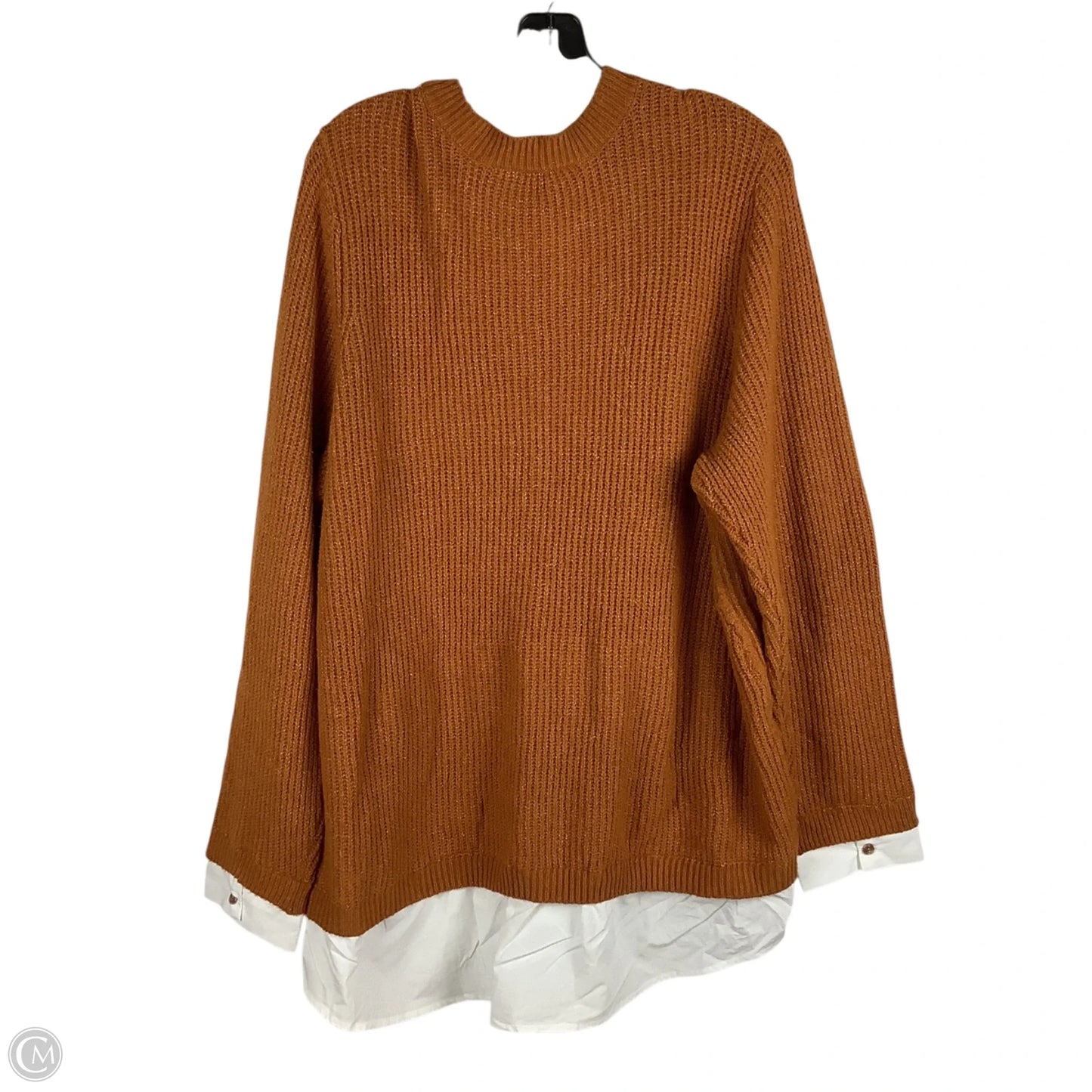 Sweater By Terra & Sky In Orange, Size: 2x