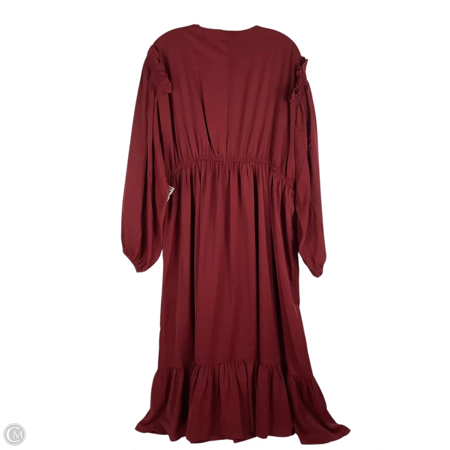 Dress Casual Midi By Chicsoul In Maroon, Size: 2x
