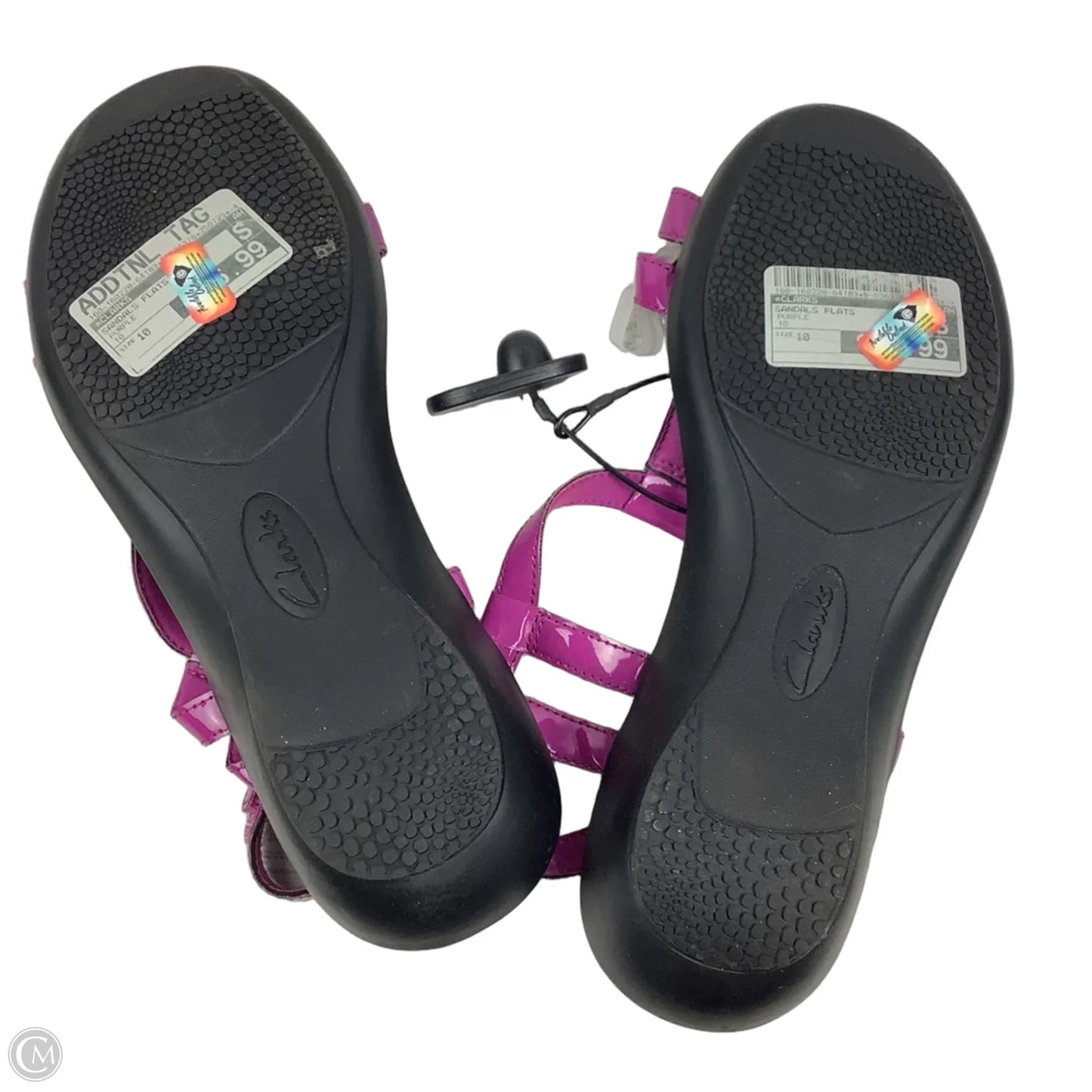 Sandals Flats By Clarks In Purple, Size: 10