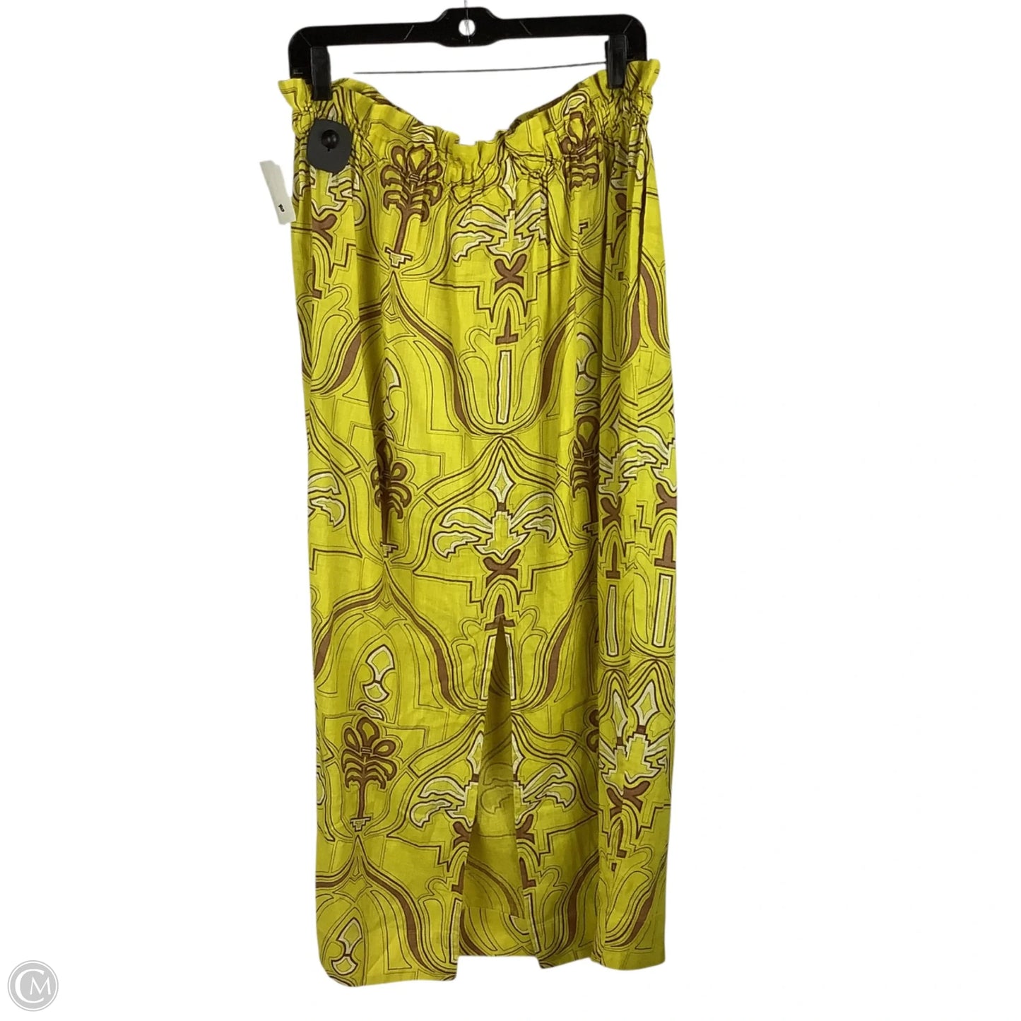 Skirt Midi By Banana Republic In Yellow, Size: L