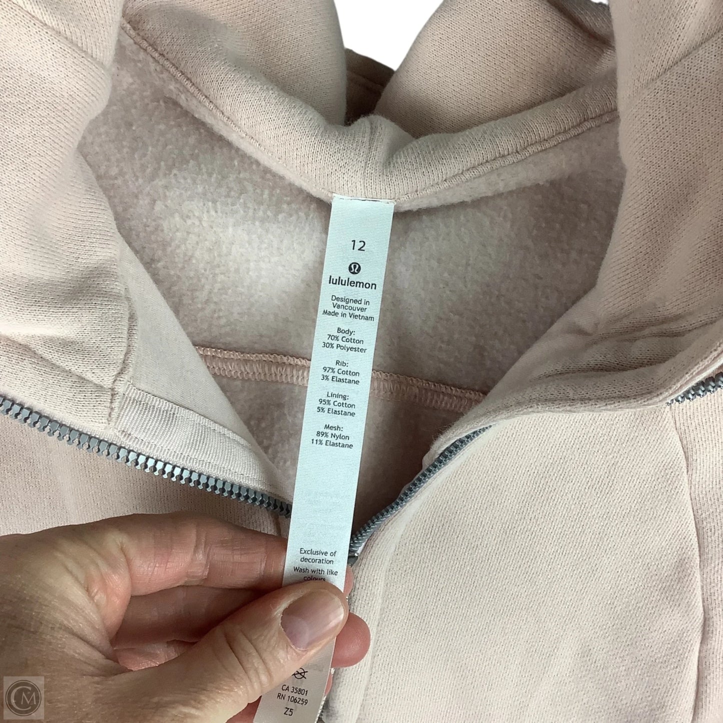 Athletic Sweatshirt Hoodie By Lululemon In Pink, Size: 12