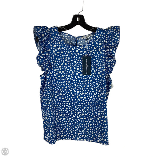 Top Sleeveless By Michelle Mcdowell In Blue, Size: L