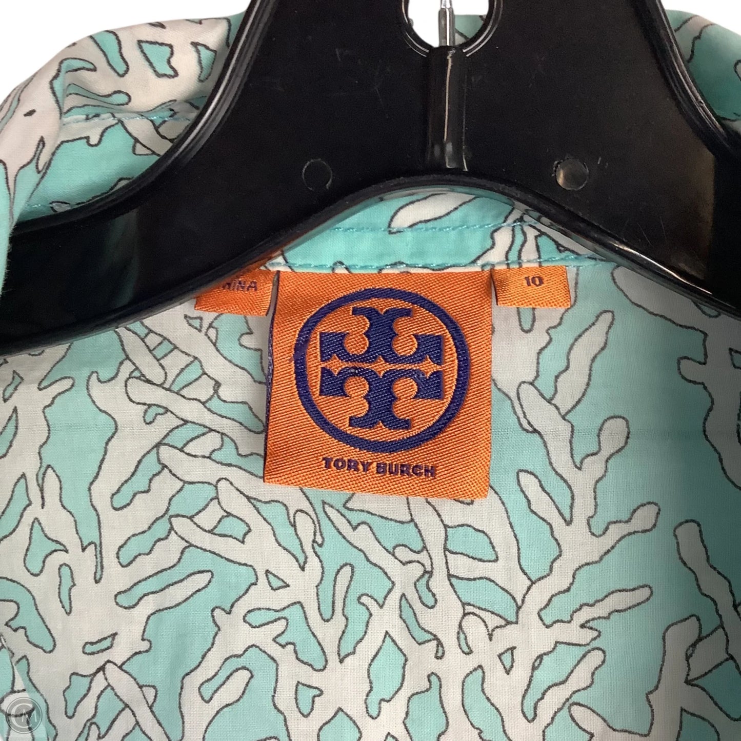 Top Long Sleeve Designer By Tory Burch In Blue, Size: 10