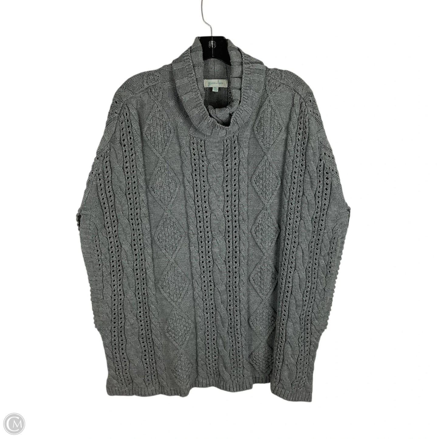 Shawl By Grace & Lace In Grey, Size: Xl