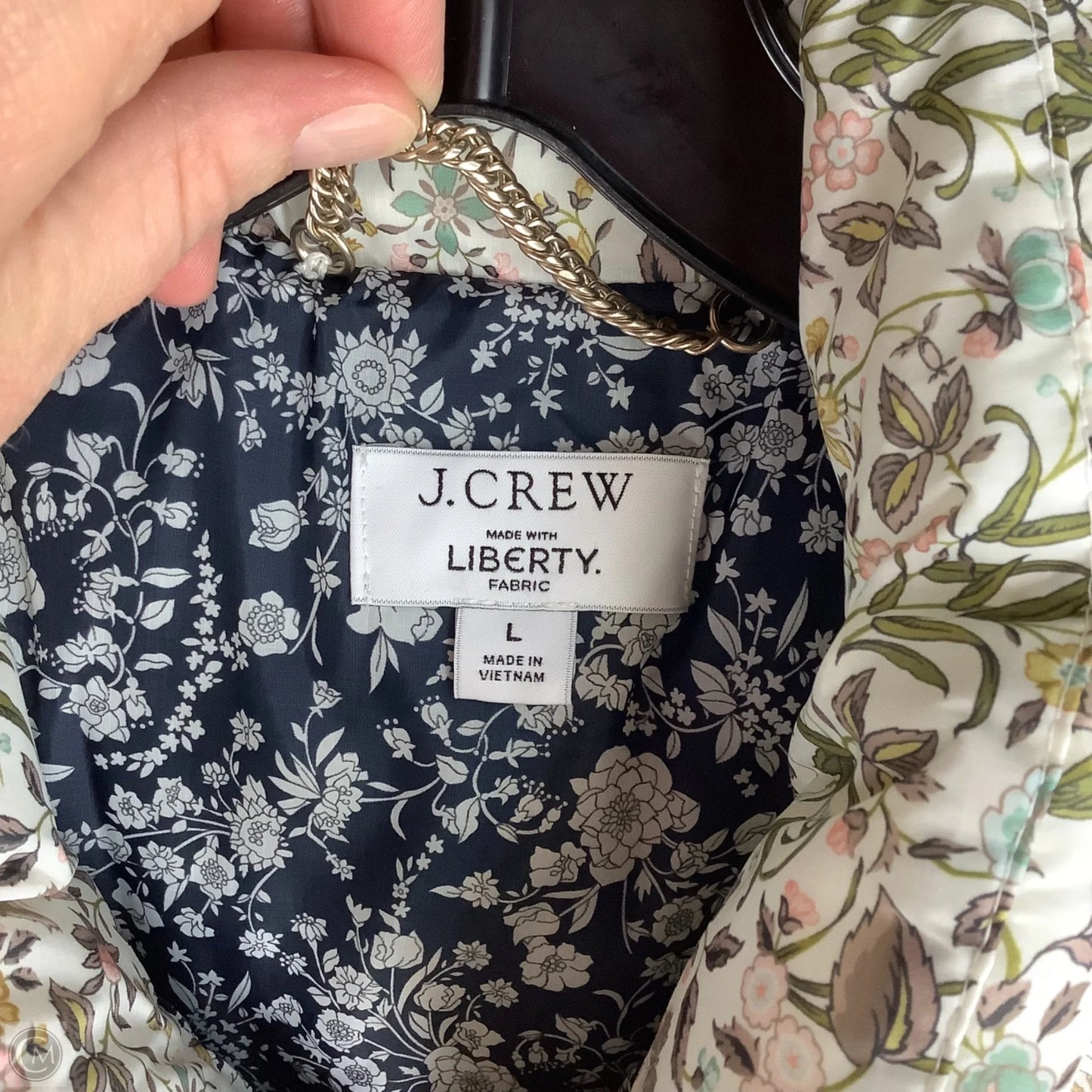 Vest Puffer & Quilted By J. Crew In Floral Print, Size: L