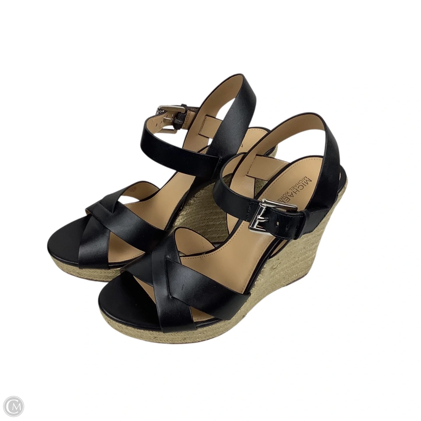 Sandals Heels Wedge By Michael By Michael Kors In Black, Size: 9