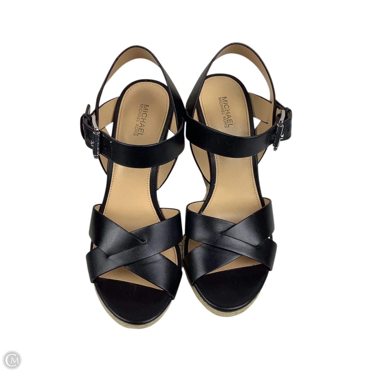 Sandals Heels Wedge By Michael By Michael Kors In Black, Size: 9