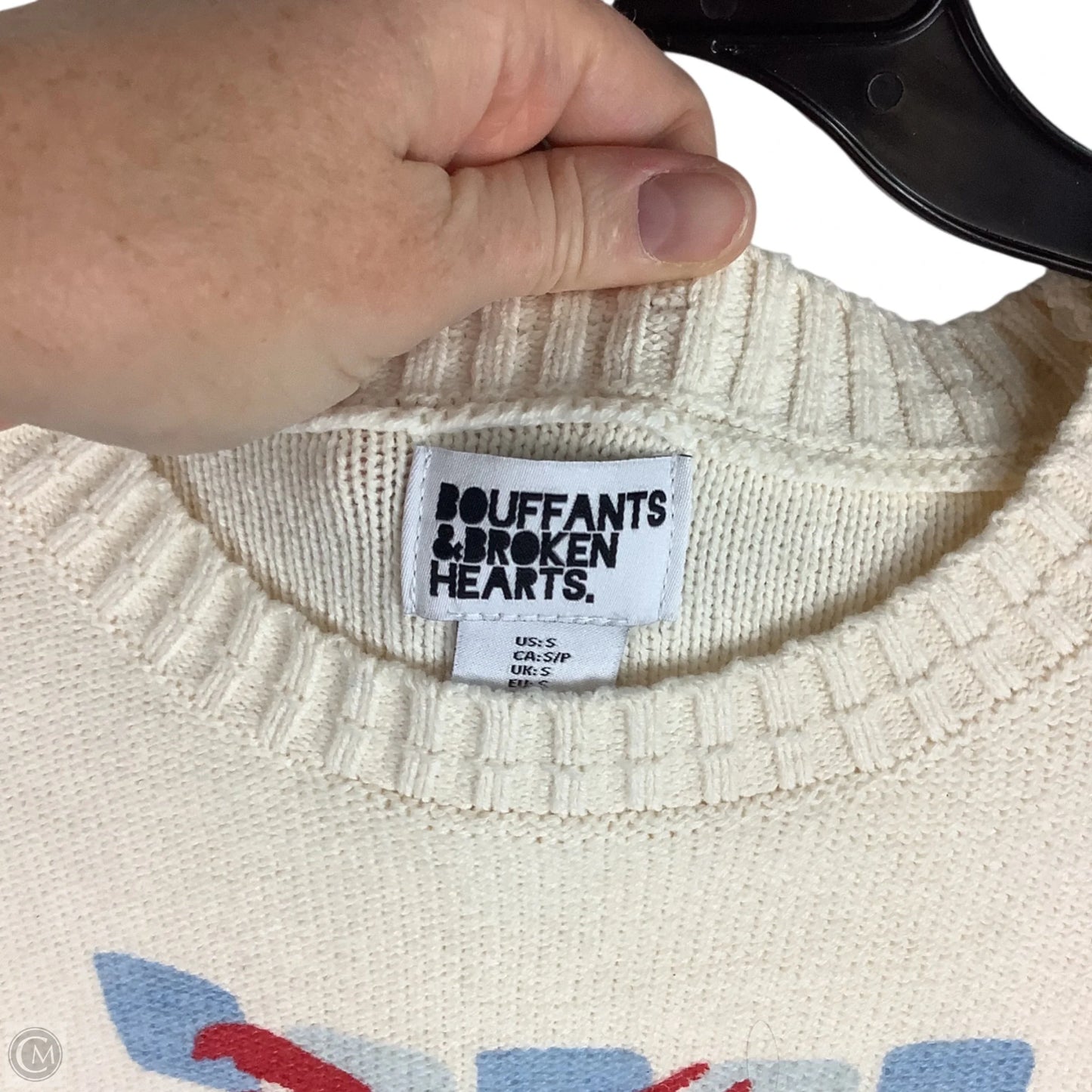Sweater By Clothes Mentor In Cream, Size: S