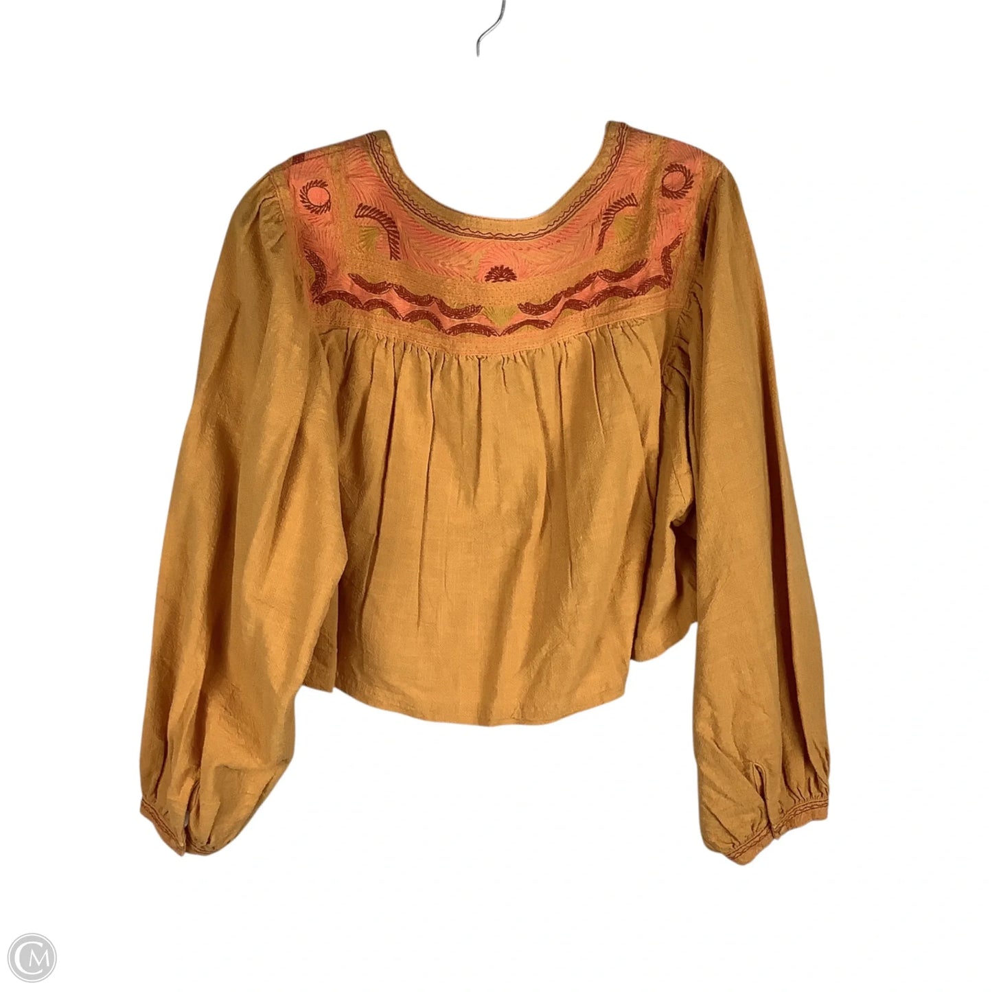 Top Long Sleeve By Free People In Orange, Size: Xs