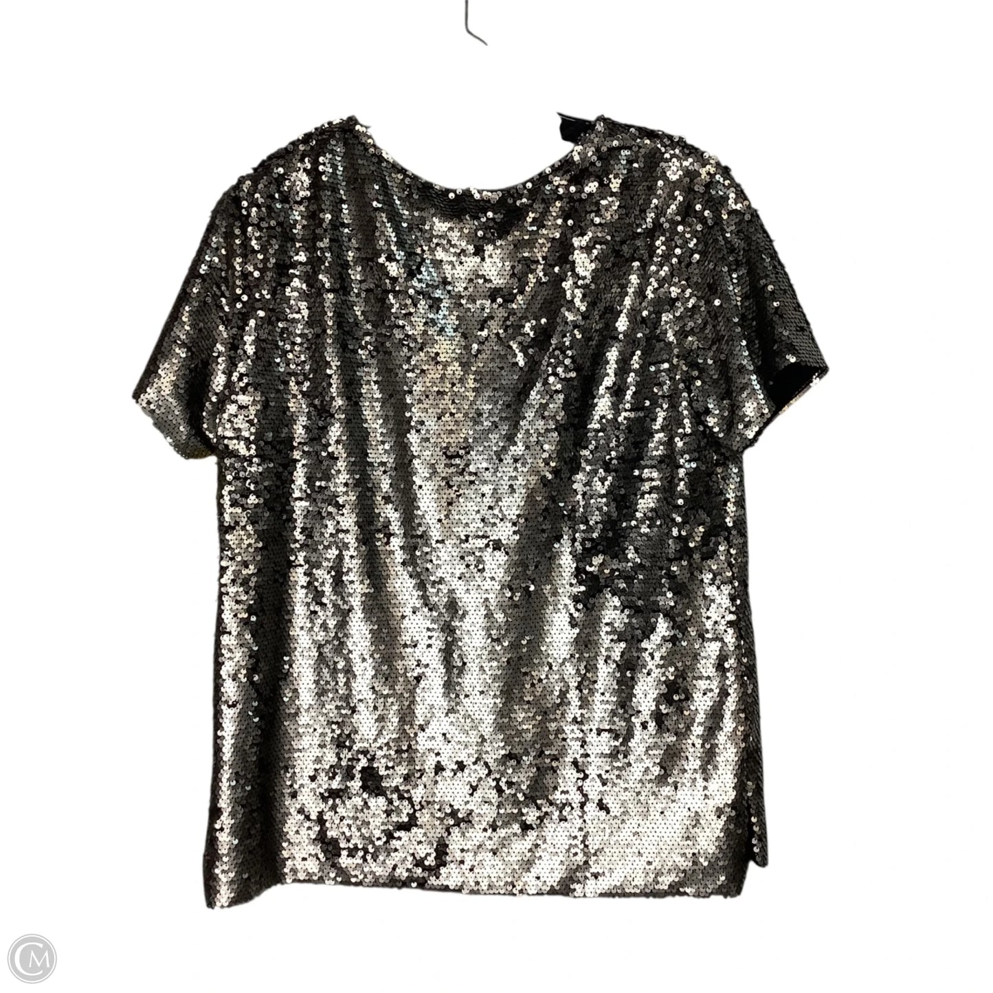 Top Short Sleeve By Anthropologie In Silver, Size: S