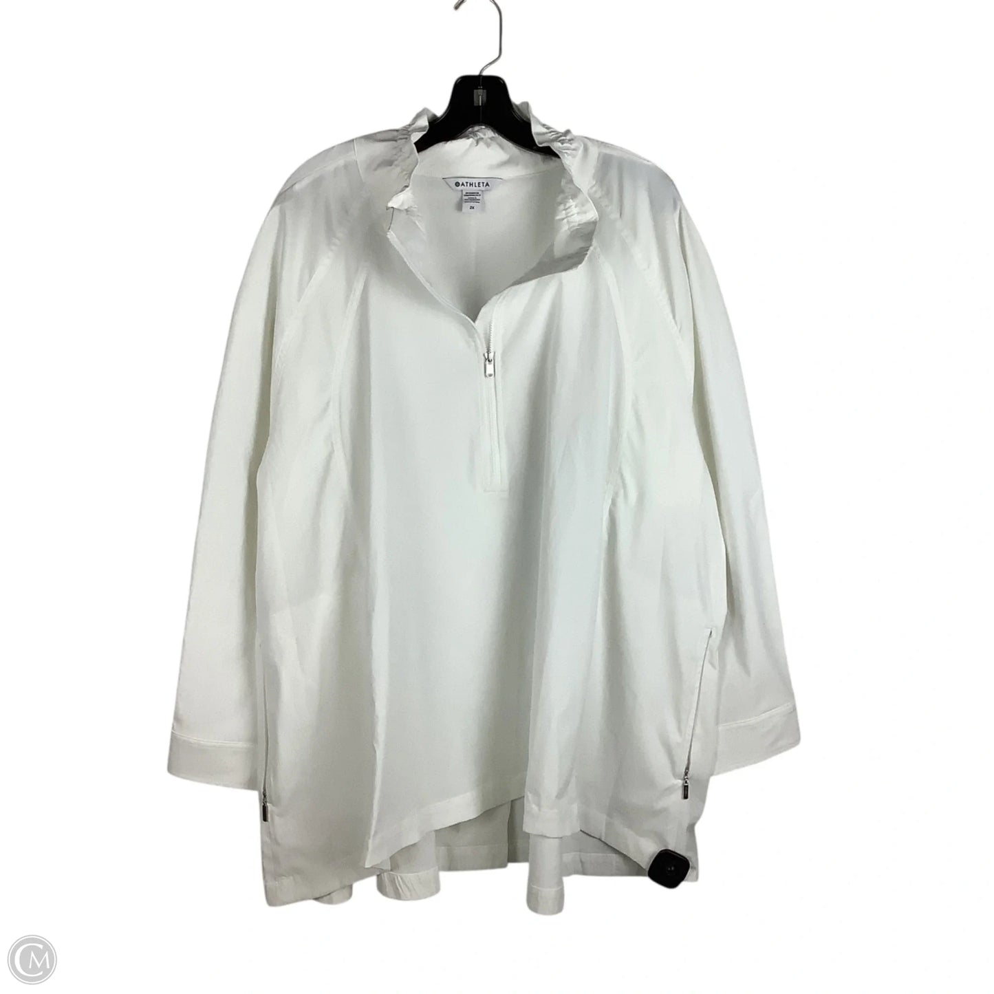 Athletic Jacket By Athleta In White, Size: 2x