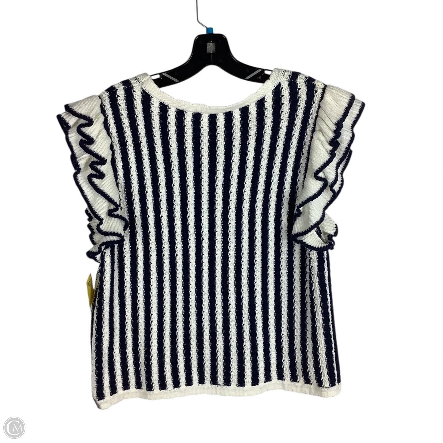 Sweater Short Sleeve By Entro In Striped Pattern, Size: L
