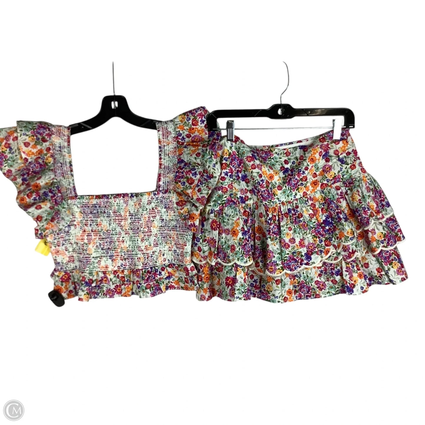 Skirt Set 2pc By Cmc In Floral Print, Size: L