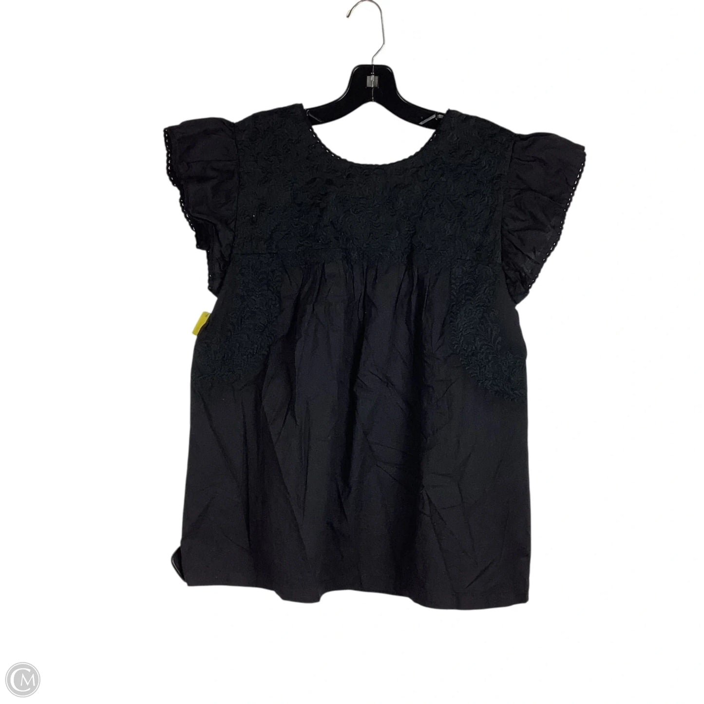 Top Short Sleeve By J.marie In Black, Size: S