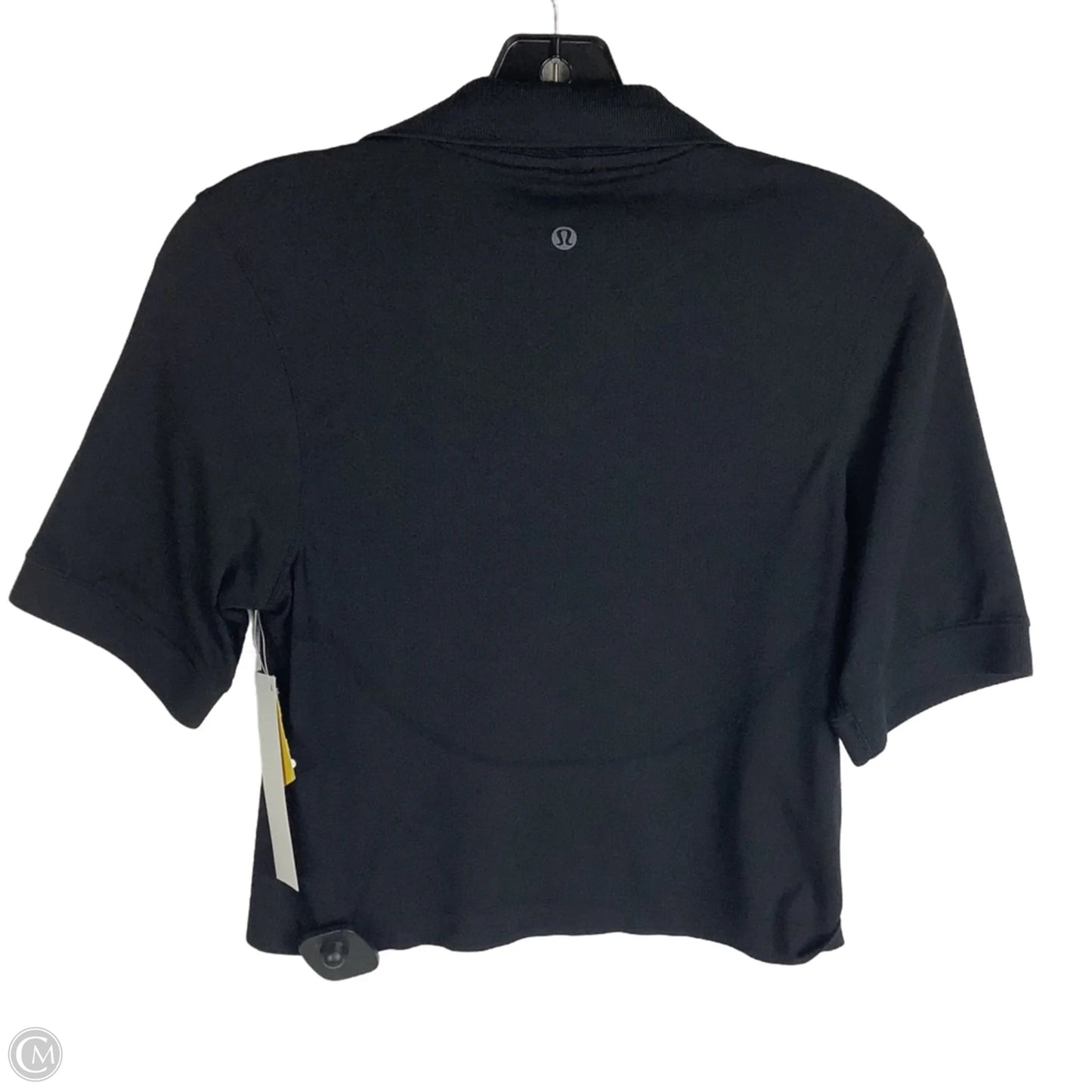 Athletic Top Short Sleeve By Lululemon In Black, Size: 2