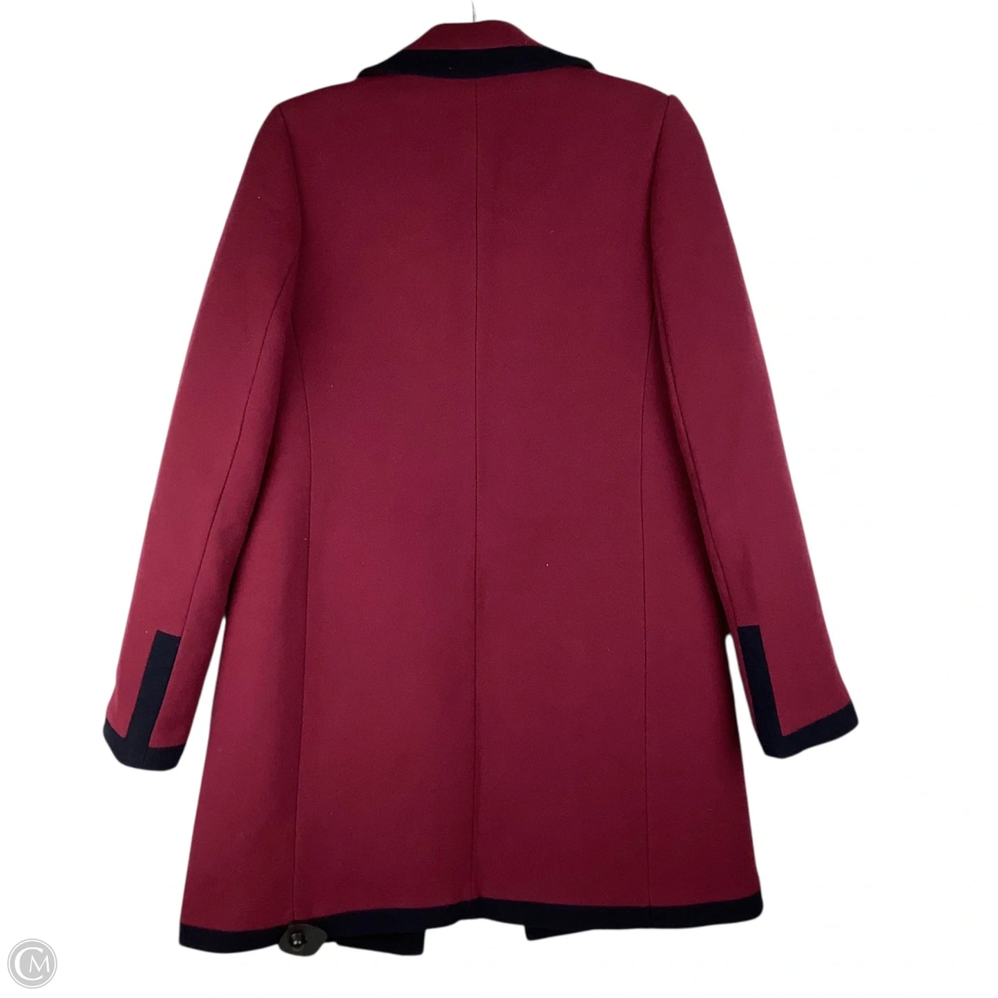 Coat Peacoat By J. Crew In Maroon, Size: 2