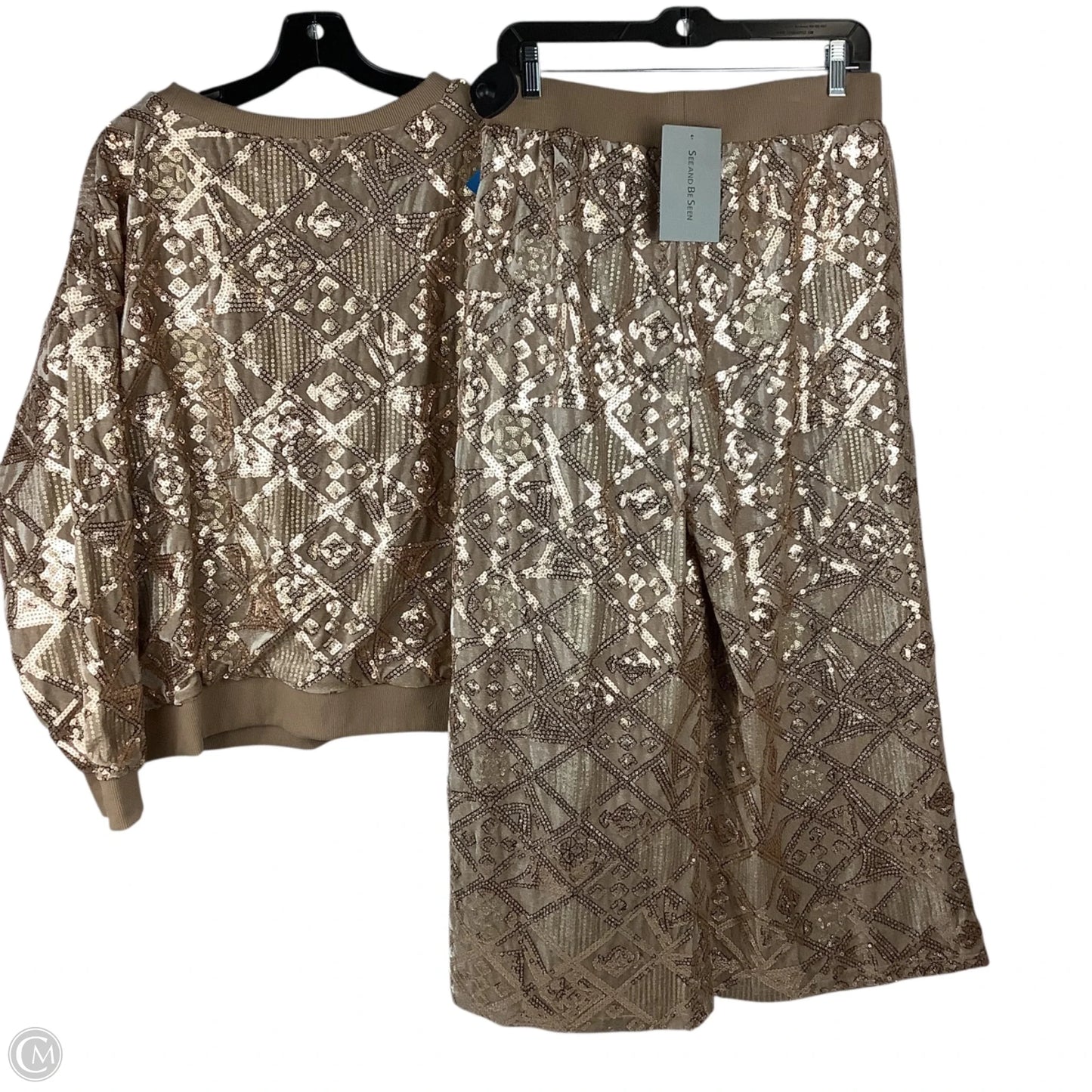 Pants Set 2pc By See And Be Seen In Brown, Size: L