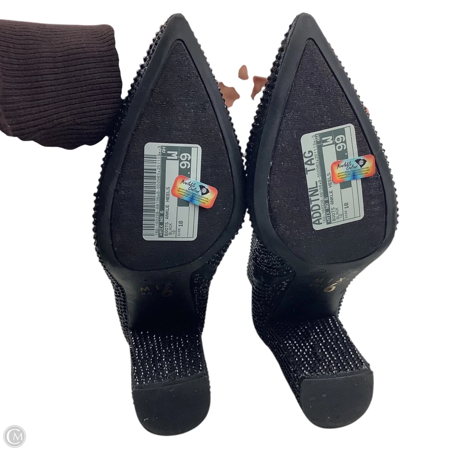 Boots Ankle Heels By Mix No 6 In Black, Size: 10