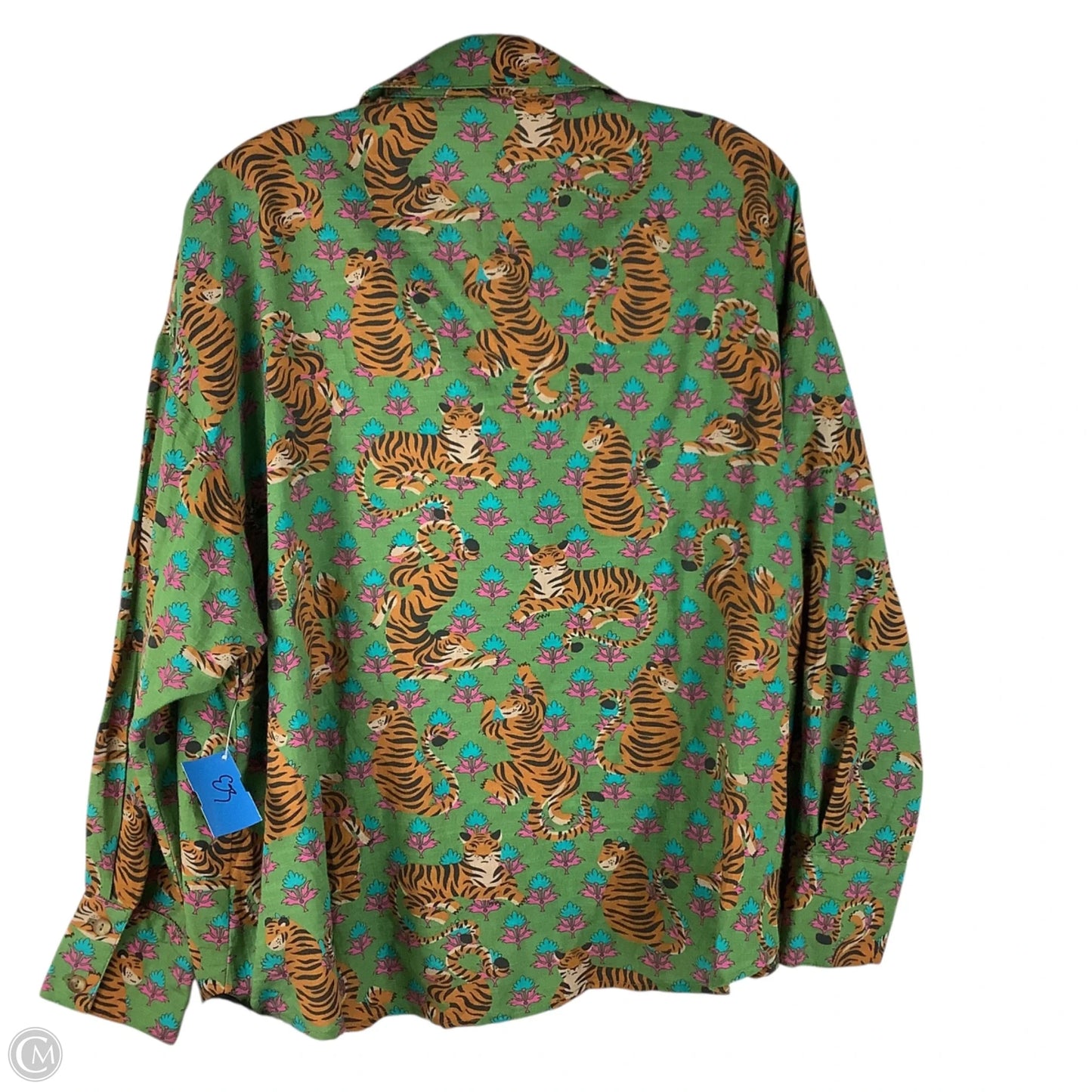 Top Long Sleeve By Ivy Jane In Green, Size: M