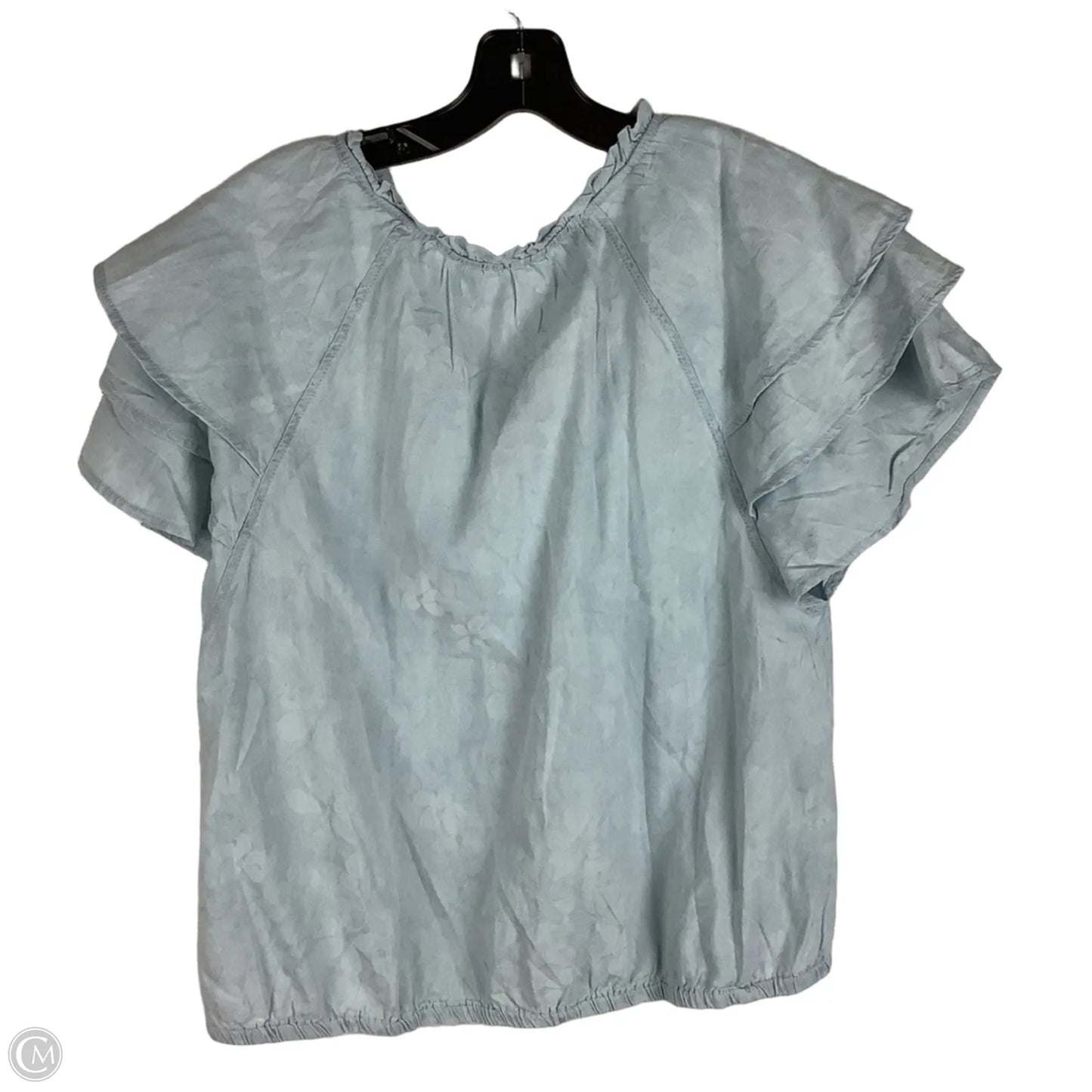 Top Short Sleeve By Nicole Miller In Blue, Size: Xl