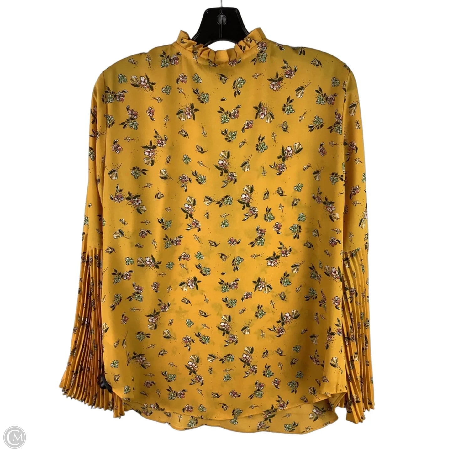 Top Long Sleeve By Lauren By Ralph Lauren In Yellow, Size: L
