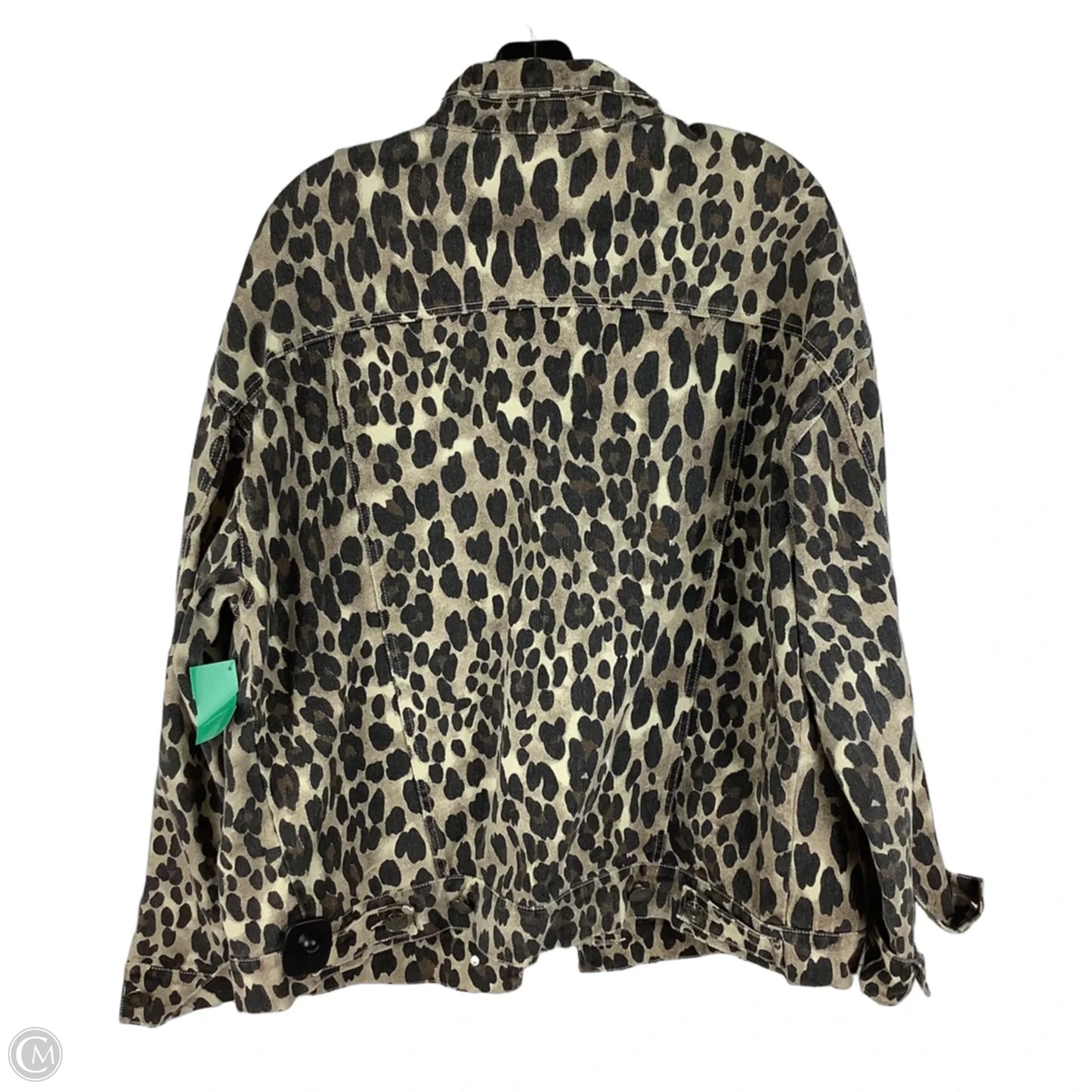 Jacket Denim By Clothes Mentor In Animal Print, Size: L