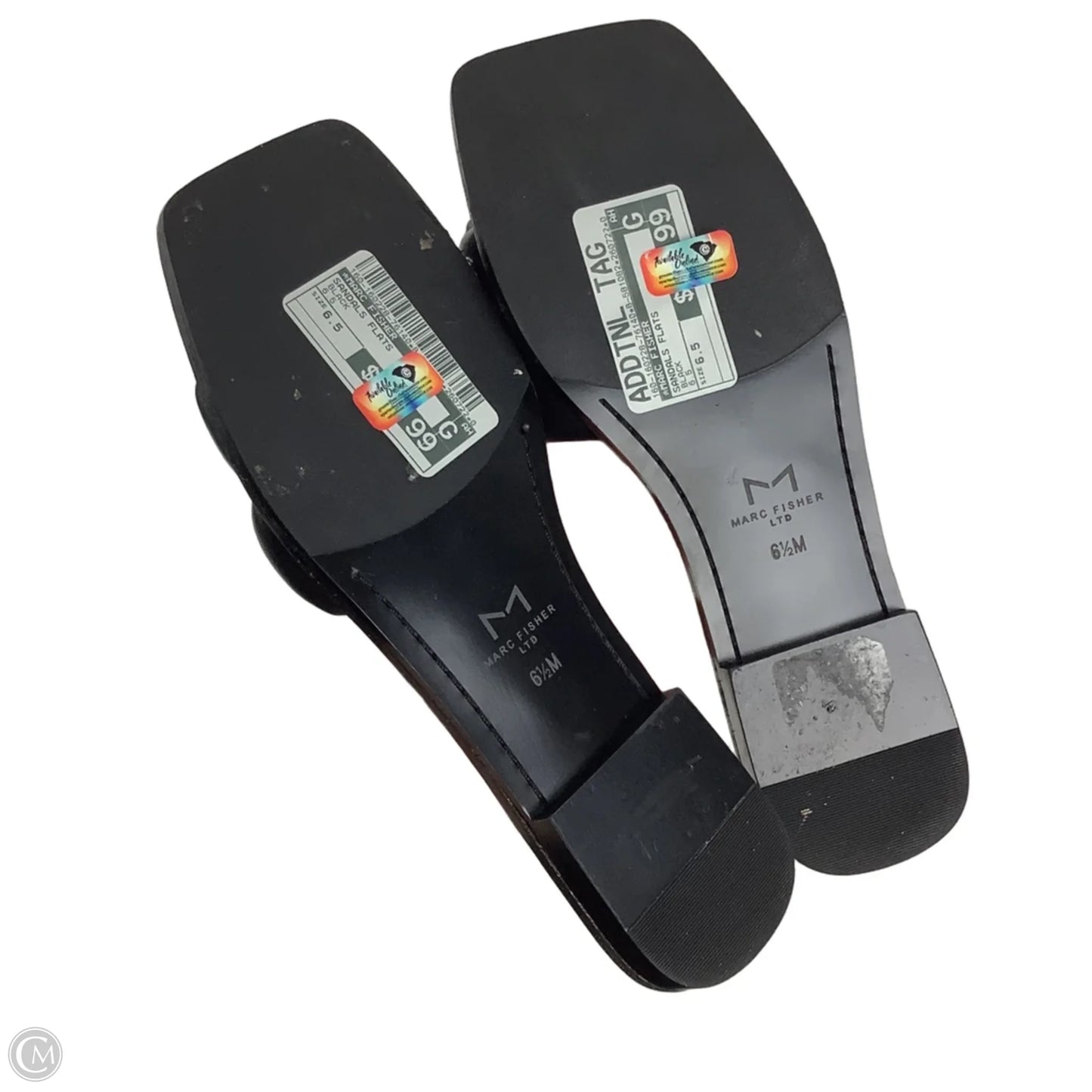 Sandals Flats By Marc Fisher In Black, Size: 6.5