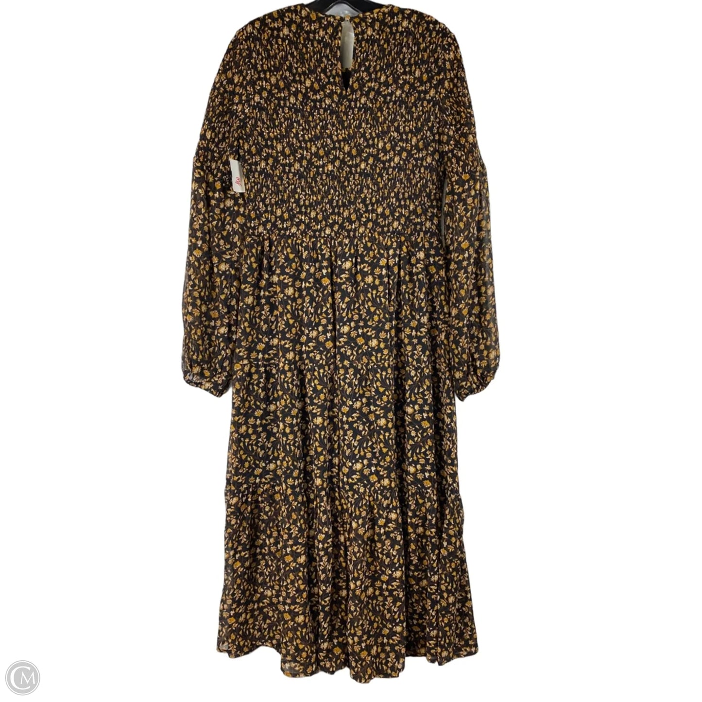 Dress Casual Maxi By Minkpink In Black & Yellow, Size: L