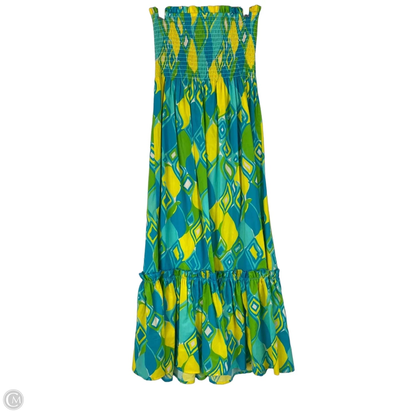 Dress Casual Midi By Julie Brown In Blue & Yellow, Size: S