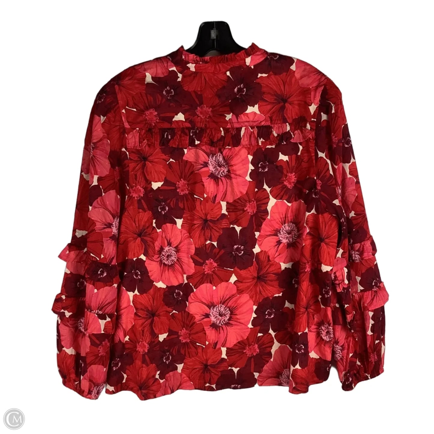 Top Long Sleeve By Crown And Ivy In Red, Size: Xl