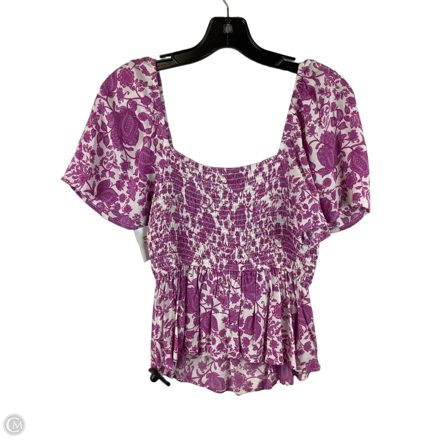 Top Short Sleeve By Lovestitch In Purple, Size: S